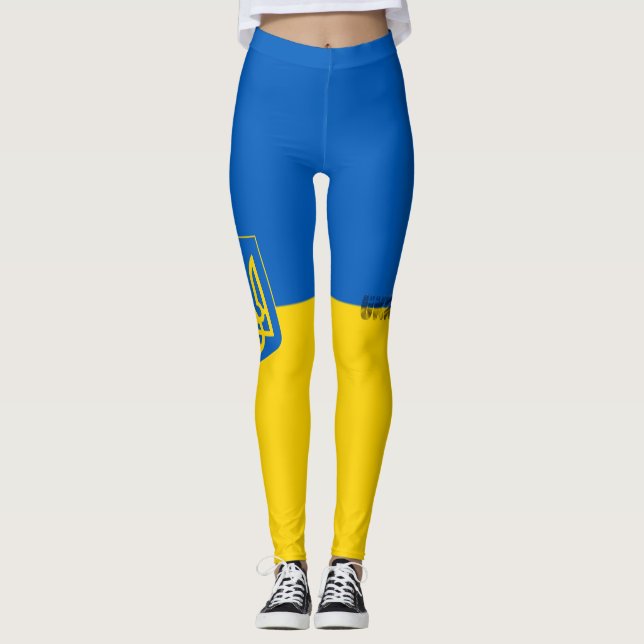ukrainisches Wappen Leggings (Vorderseite)