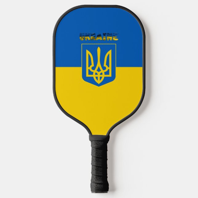 ukrainisches Wappen Pickleball Schläger (Vorderseite)