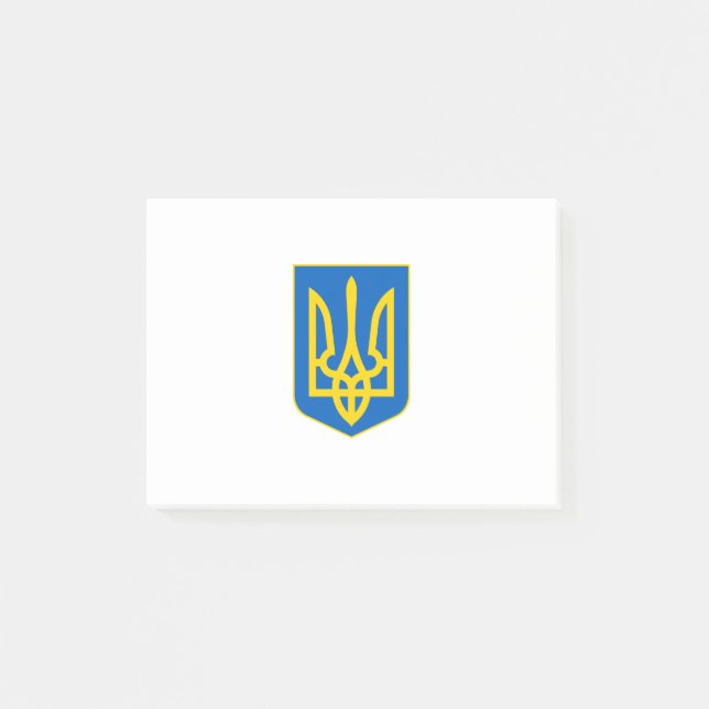 ukrainisches Wappen Post-it Klebezettel (Vorderseite)