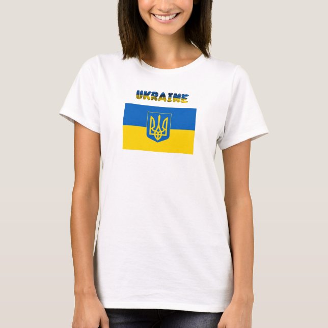 ukrainisches Wappen T-Shirt (Vorderseite)