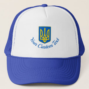 Ukrainisches Wappen und Sondertext Truckerkappe