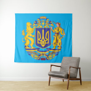 UKRAINISCHES WAPPEN WANDTEPPICH