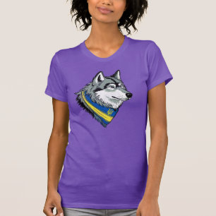 Ukrainisches Wolf-Symbol, stark, stolz Ukraine Art T-Shirt