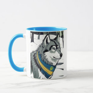 Ukrainisches Wolf-Symbol, stark, stolz Ukraine Art Tasse