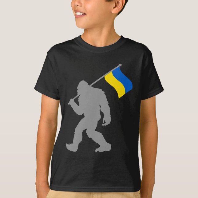 Ukrajina oder ukrainische Flagge auf der ukrainisc T-Shirt (Vorderseite)