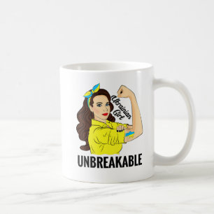UKRANIAN GIRL UNBREAKABLE BLUE YELLOW KAFFEETASSE