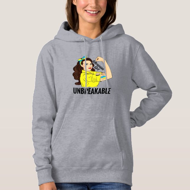 UKRANISCHE MÄDCHENUNTERSTÜTZUNG DER UKRAINE HOODIE (Vorderseite)