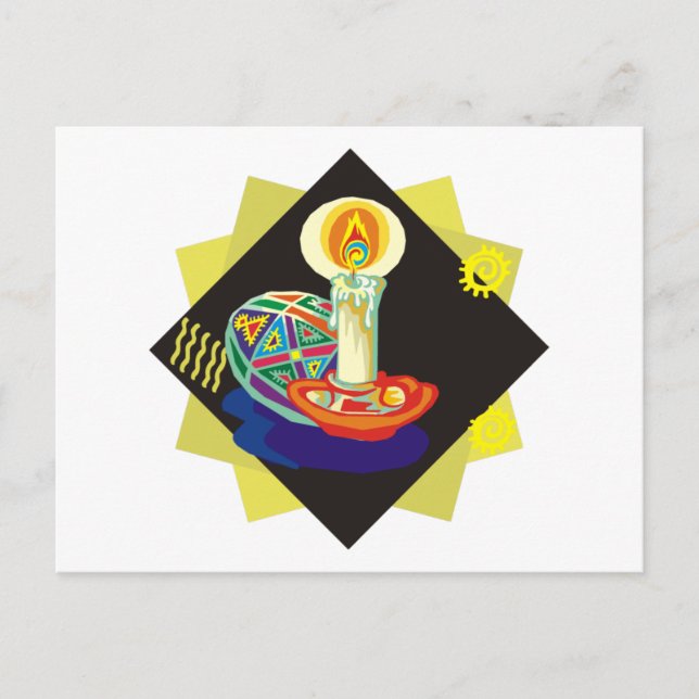 Ukranisches gestrichenes Ei (5) Postkarte (Vorderseite)