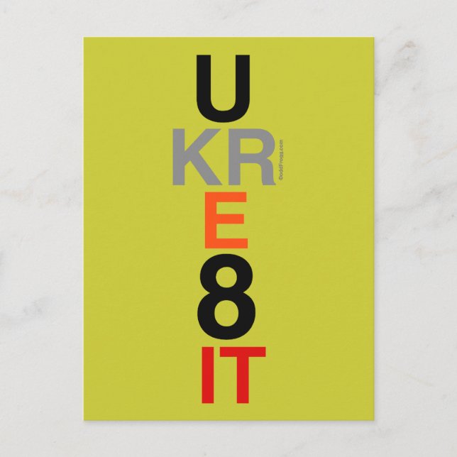 UKRE8IT (Sie erstellen es) Postkarte (Vorderseite)