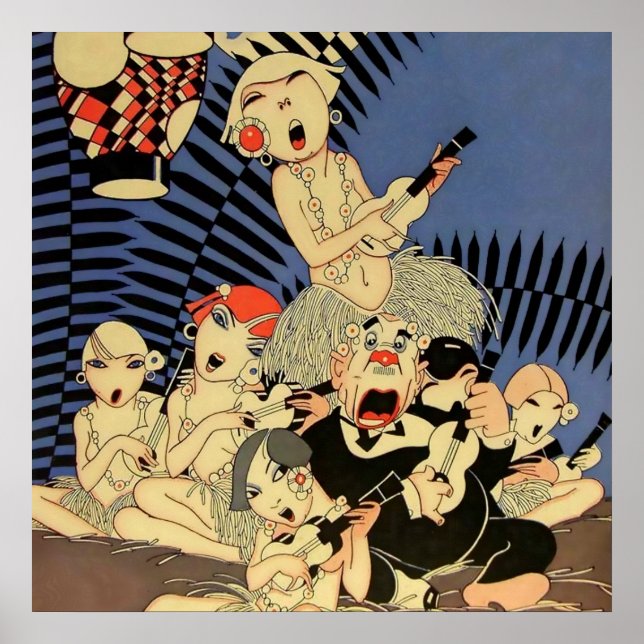 "Ukulele Band" 1927 Cover von J. Carlos Poster (Vorne)