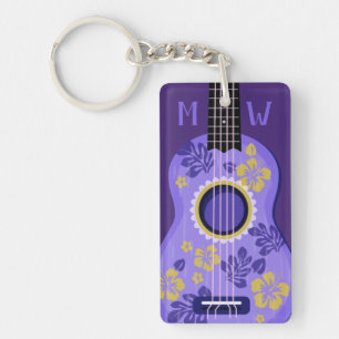Ukulele benutzerdefinierte Monogramm-Schlüsselket Schlüsselanhänger