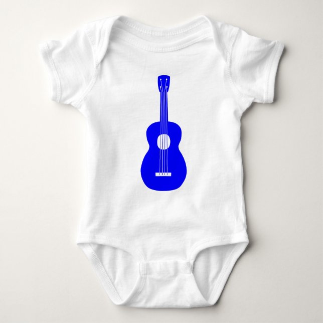 Ukulele - Blau Baby Strampler (Vorderseite)