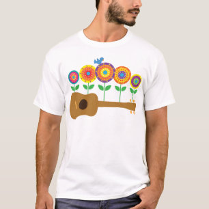 Ukulele-Blumen T-Shirt
