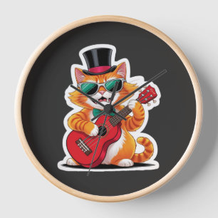 Ukulele Cat Serenade Uhr