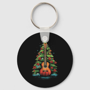 Ukulele Christmas Music Graphic T-Shirts for Men W Schlüsselanhänger