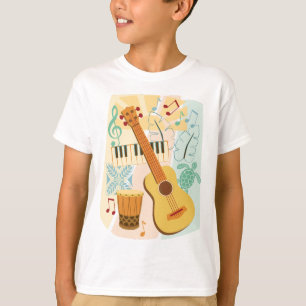 Ukulele Colage T-Shirt