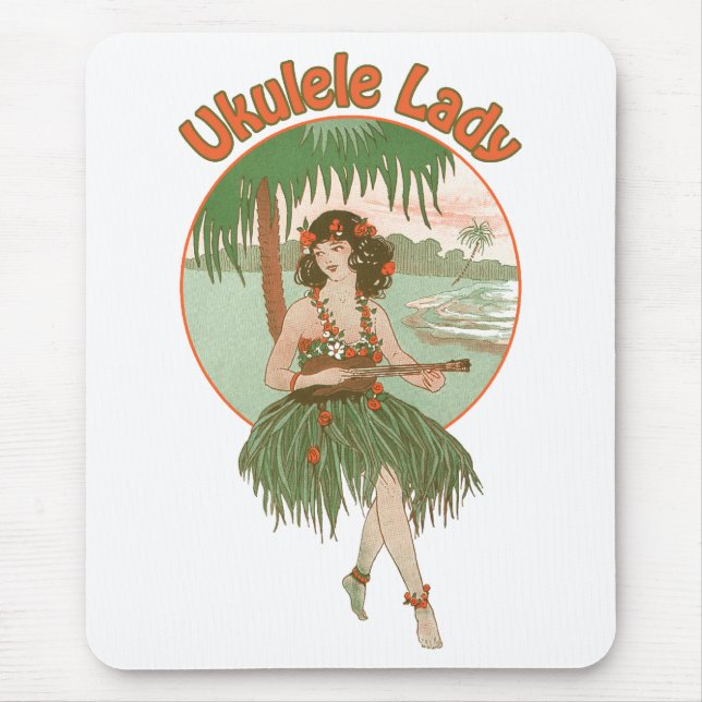 Ukulele-Dame #1 Mousepad (Vorne)