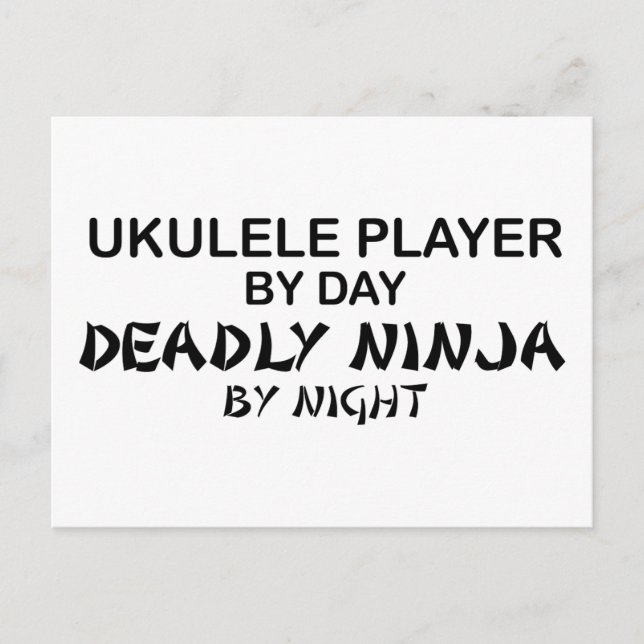 Ukulele Deadly Ninja by Night Postkarte (Vorderseite)