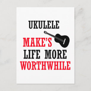 Ukulele-Design Postkarte
