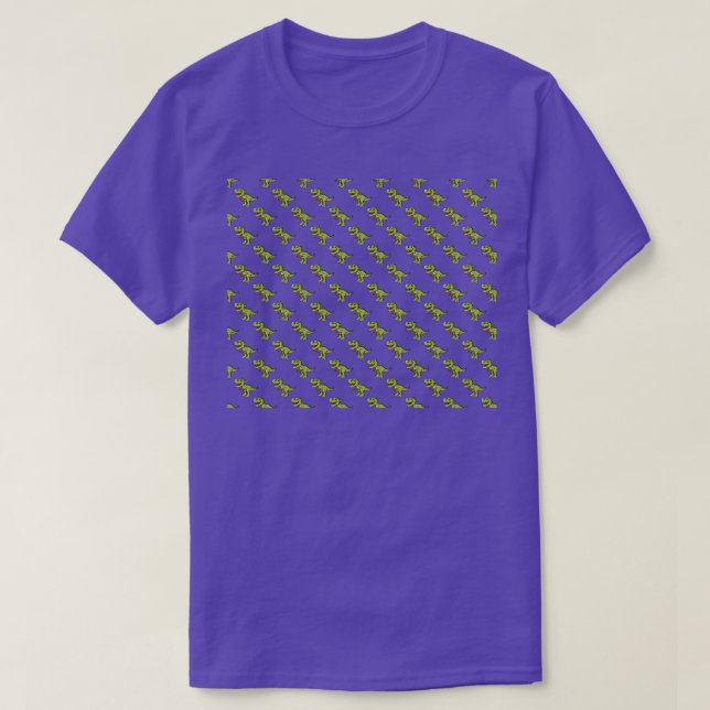 Ukulele Dino Pattern T-Shirt (Design vorne)