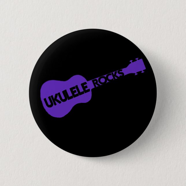 Ukulele-Felsen Button (Vorderseite)