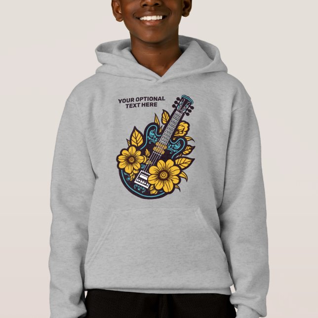 Ukulele für benutzerdefinierten Text Hoodie (Vorderseite)