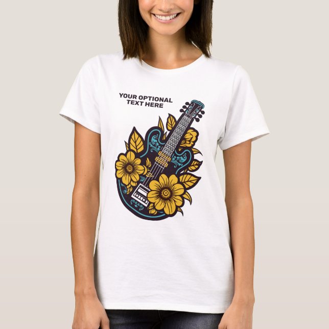 Ukulele für benutzerdefinierten Text T-Shirt (Vorderseite)