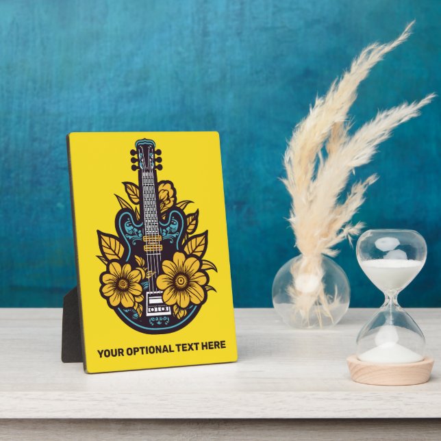 Ukulele für benutzerdefinierten Text und Farbe Fotoplatte (Seite)