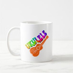 Ukulele Gefärbte Krawatte Groovy Text Art Kaffeetasse