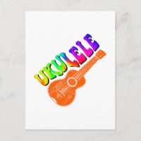 Ukulele Gefärbte Krawatte Groovy Text Art