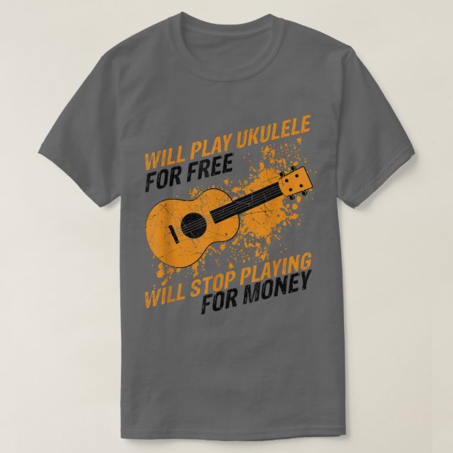Ukulele Gitarren-Konzert Gitarrist Geschenk für Mu T-Shirt (Design vorne)