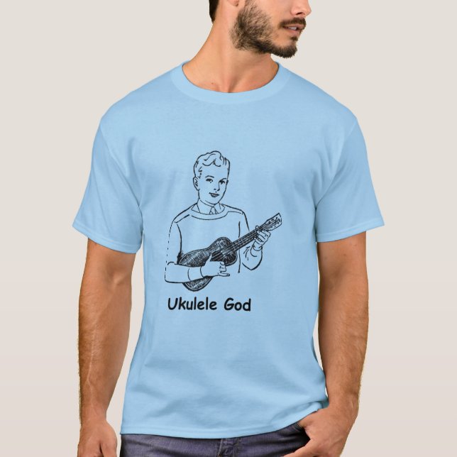 Ukulele-Gott T-Shirt (Vorderseite)