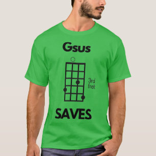 Ukulele Gsus Rette Jesus Rette Uke Chord 1 T-Shirt