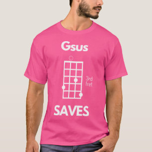 Ukulele Gsus Rette (Jesus Rette) Uke Chord T-Shirt