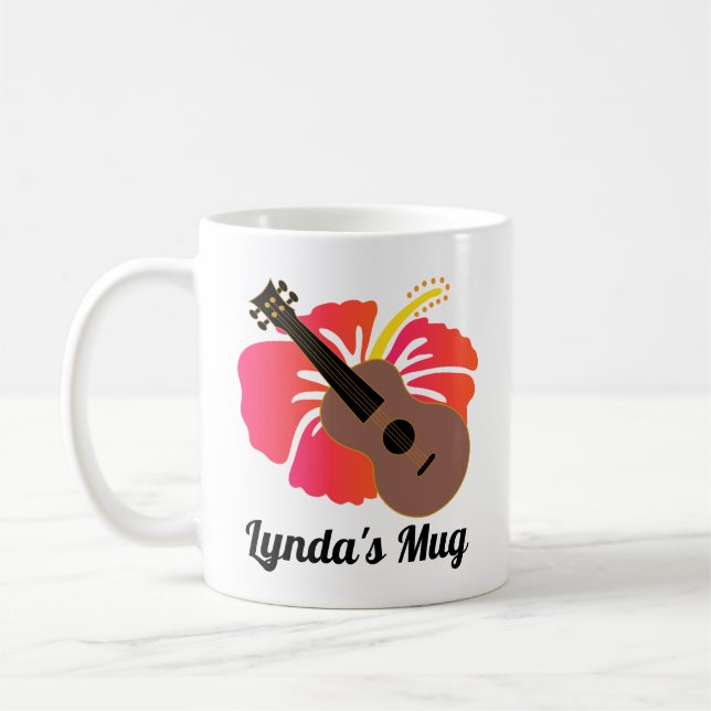 Ukulele Hawaiian Music Lover Geschenk Kaffeetasse (Links)