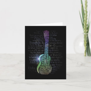 Ukulele History Greeting Cards Karte