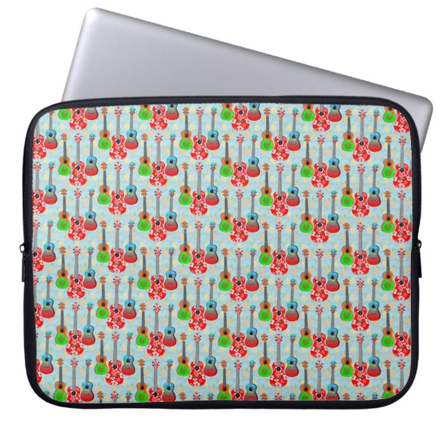 Ukulele Island Music Laptopschutzhülle (Vorderseite)
