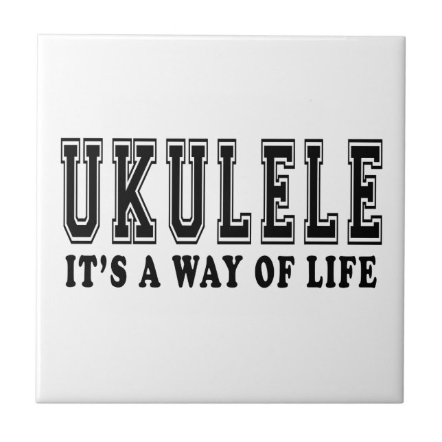 Ukulele ist es Lebensart Fliese (Vorderseite)