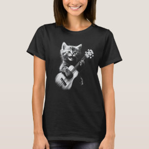 Ukulele-Katze - Süße Katze spielt Ukulele-Gitarre T-Shirt