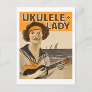 Ukulele Lady #2 Postcard Postkarte