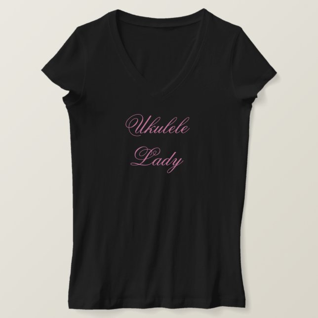 Ukulele Lady - Dark T-Shirt (Design vorne)
