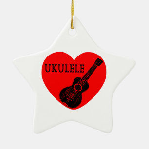 Ukulele Liebe Keramikornament