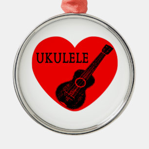 Ukulele Liebe Ornament Aus Metall