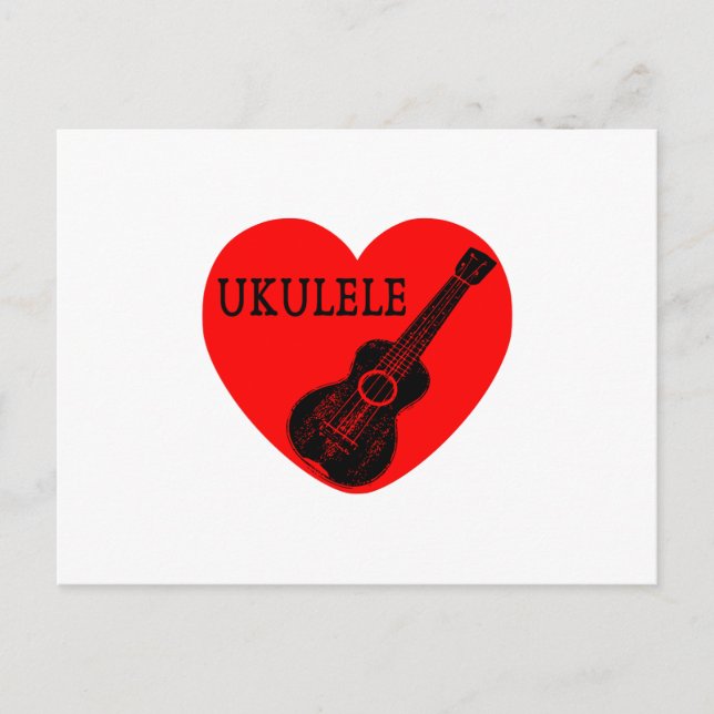 Ukulele Liebe Postkarte (Vorderseite)