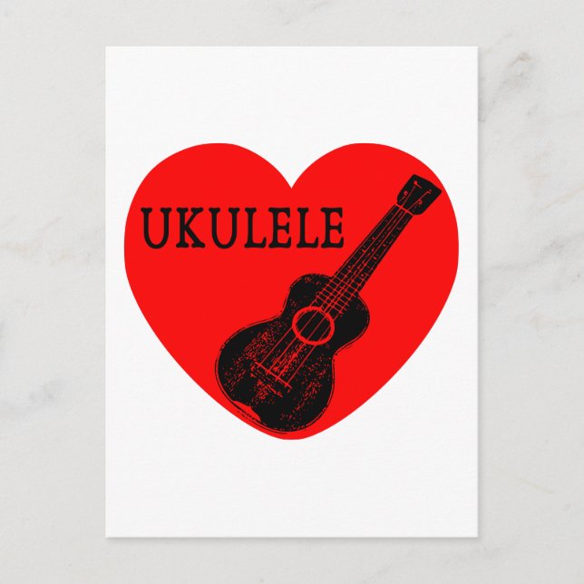 Ukulele Liebe Postkarte (Vorderseite)