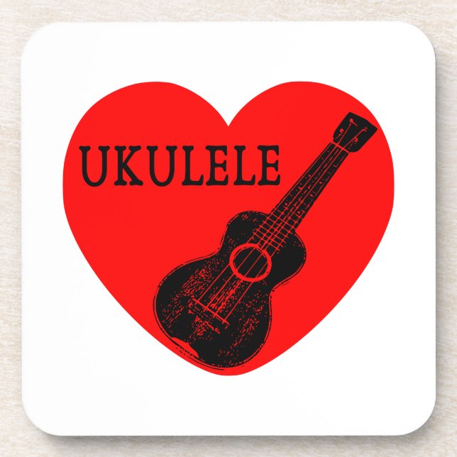 Ukulele Liebe Untersetzer (Vorderseite)