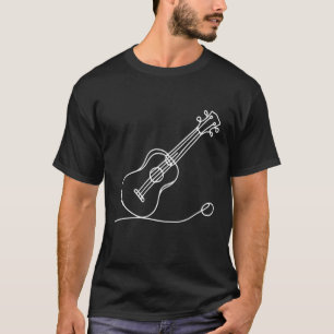 Ukulele-Linienkunst für Musiker Illustration T-Shirt