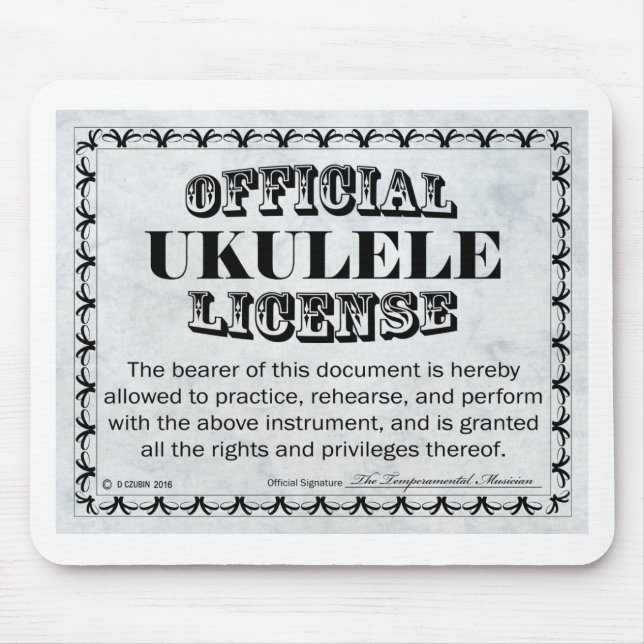 Ukulele-Lizenz Mousepad (Vorne)