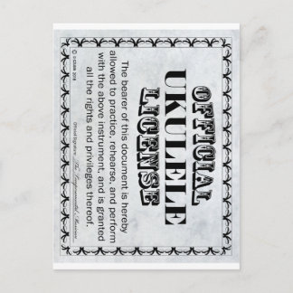 Ukulele-Lizenz Postkarte
