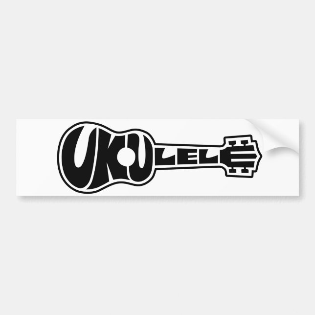 Ukulele-Logo Autoaufkleber (Vorne)